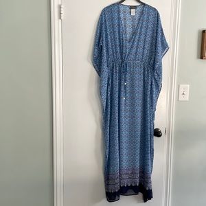 Tommy Bahama woman's sheer beach, cover-up maxi dress size small